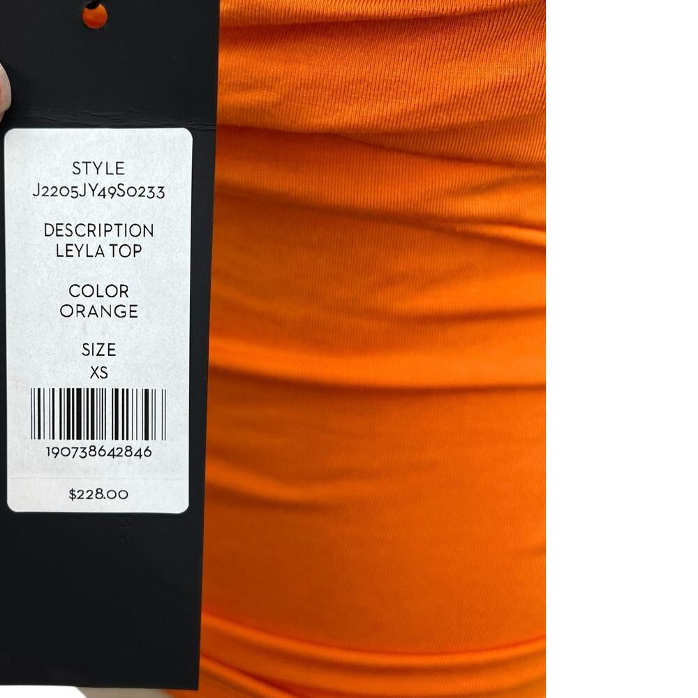Veronica Beard Leyla Top‎ Halter Neck Sleeveless Jersey Orange Size XS - Picture 11 of 14
